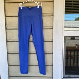Shiny blue Aerie Leggings